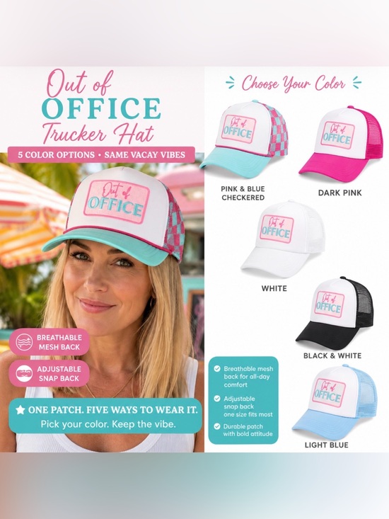 Handmade Accessories - Out of Office Trucker / SnapBack hat